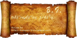 Bányász Irén névjegykártya